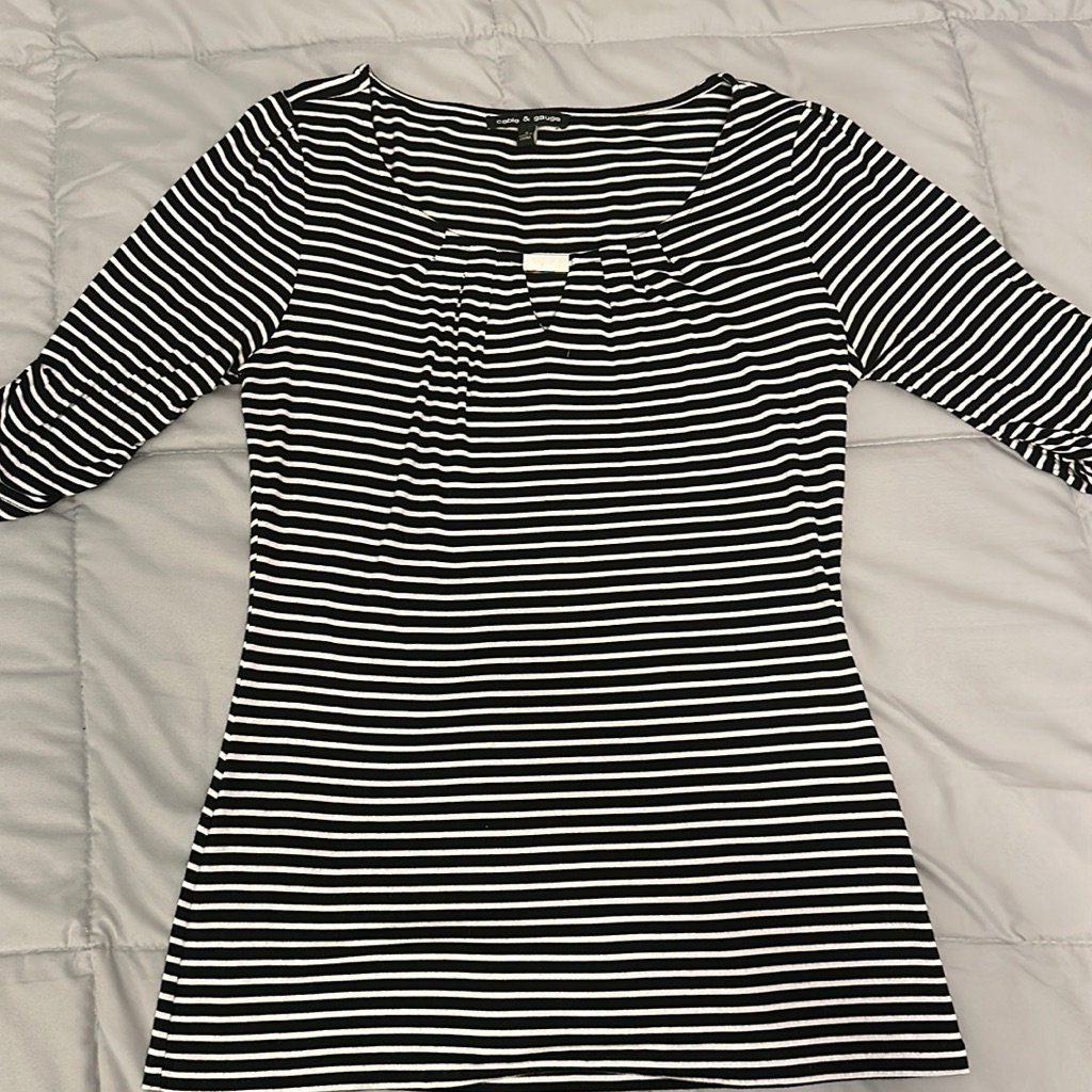 Cable & Gauge Small Black And White Dress Shirt